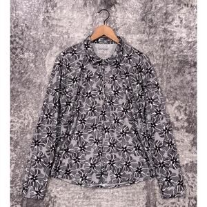 San Soleil 1/4 Zip Medium Womens Floral UPF 50 Long Sleeve Golf